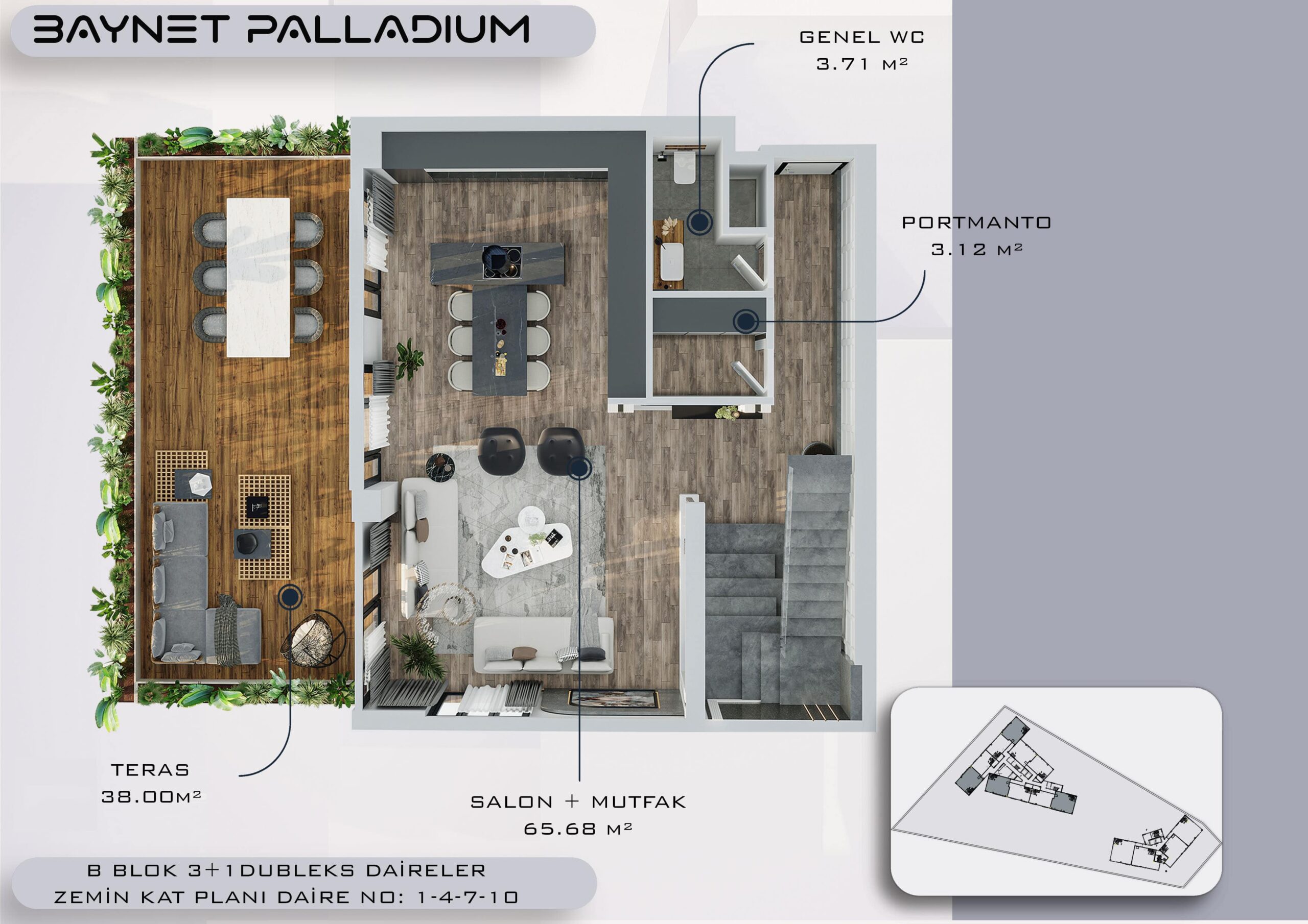 B BLOK BAHÇE DUBLEKS KÖŞE ALT KAT-min